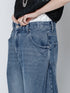 SIDE PLEATED DENIM PANTS / Y243-31045-3 /【 BLUE 】